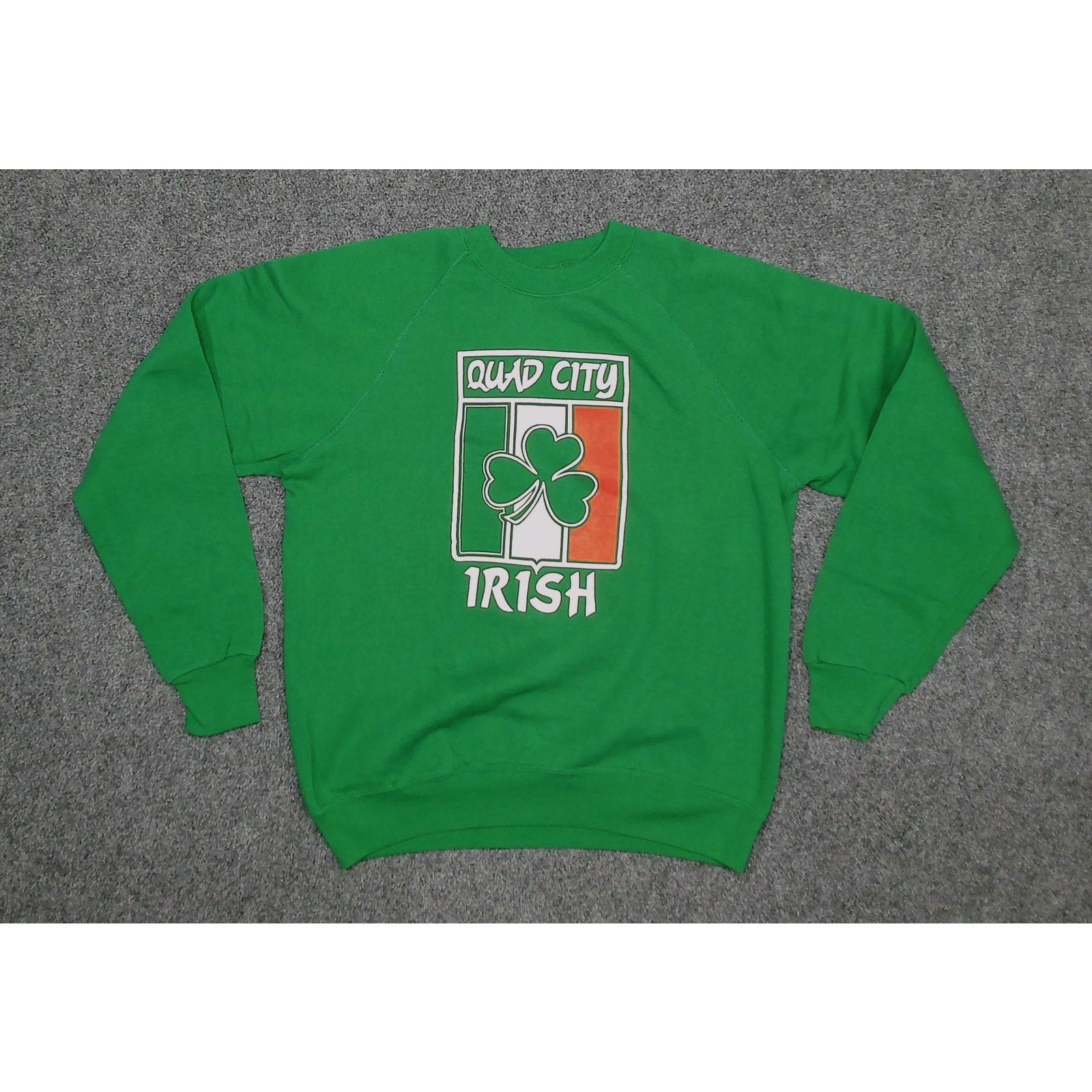 Lee Lee | Vintage 90s Quad City Irish Blank Raglan Sweatshirt Size US L / EU 52-54 / 3 - 3 Thumbnail
