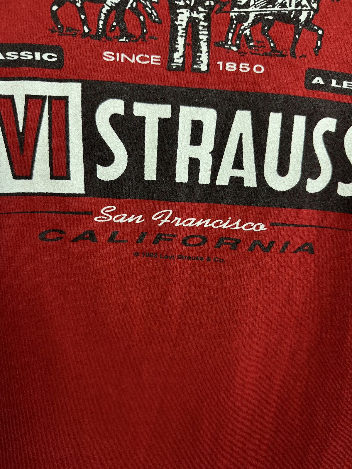 Levi's Rare Levis Vintage T-Shirt 1993 LeviStrauss 90s USA Size XL Size US XL / EU 56 / 4 - 16 Thumbnail