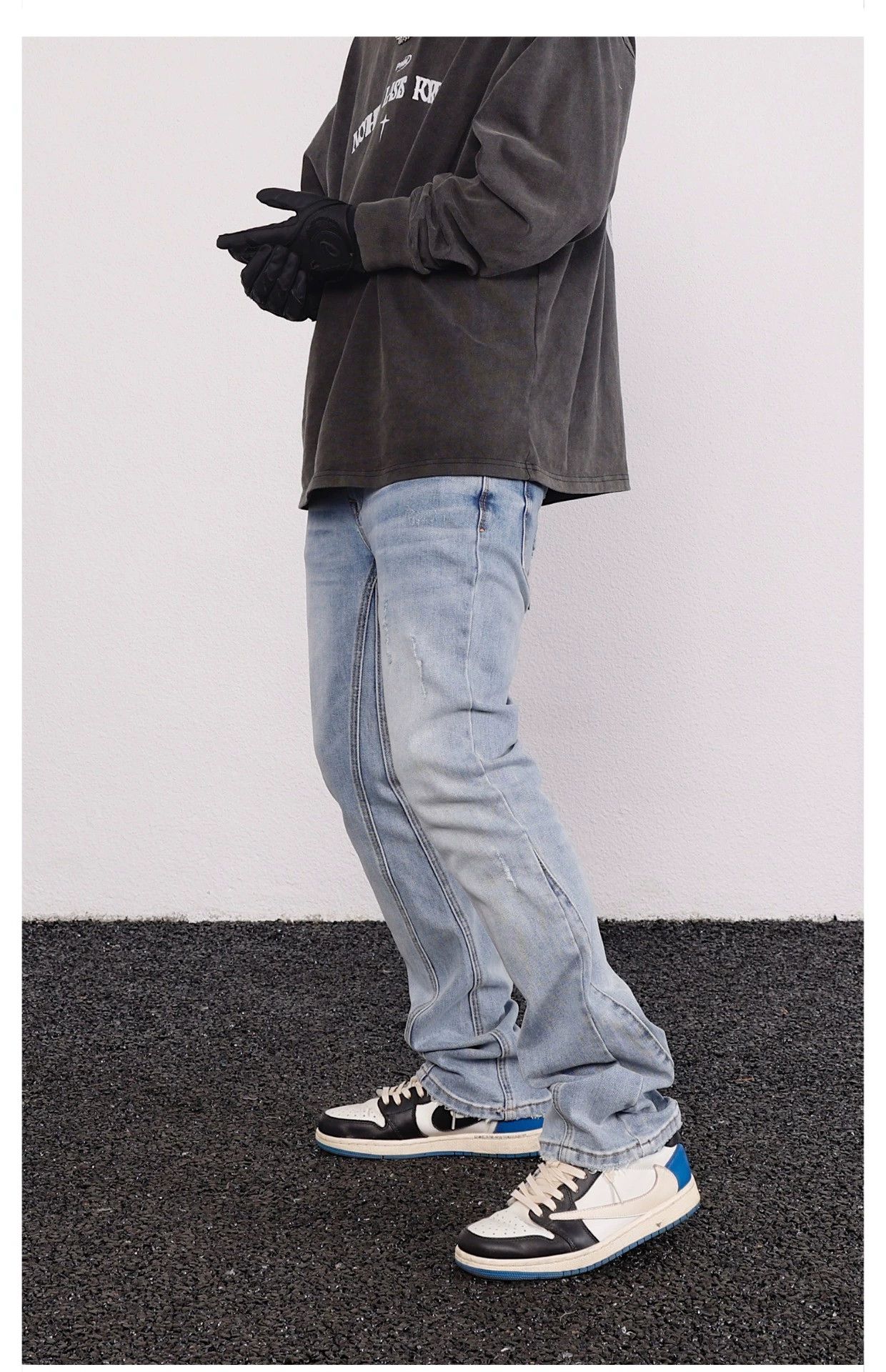 Jean × Vintage damaged washed faded flared patchwork jeans Size US 32 / EU 48 - 1 Thumbnail