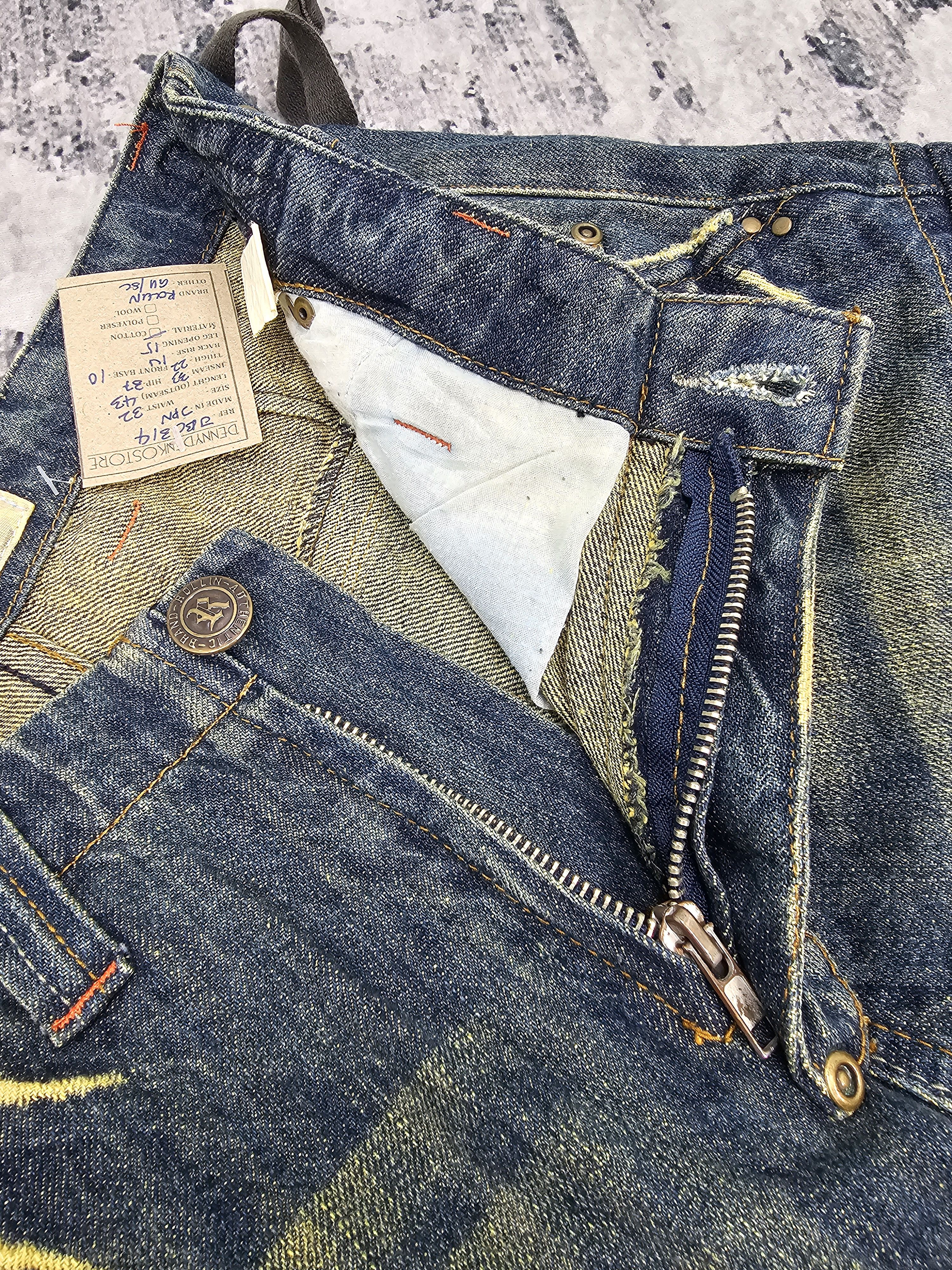 Japanese Brand ROLLIN Multi Bush Pocket Punk Bondage Design Jeans JB0314 Size US 32 / EU 48 - 11 Thumbnail