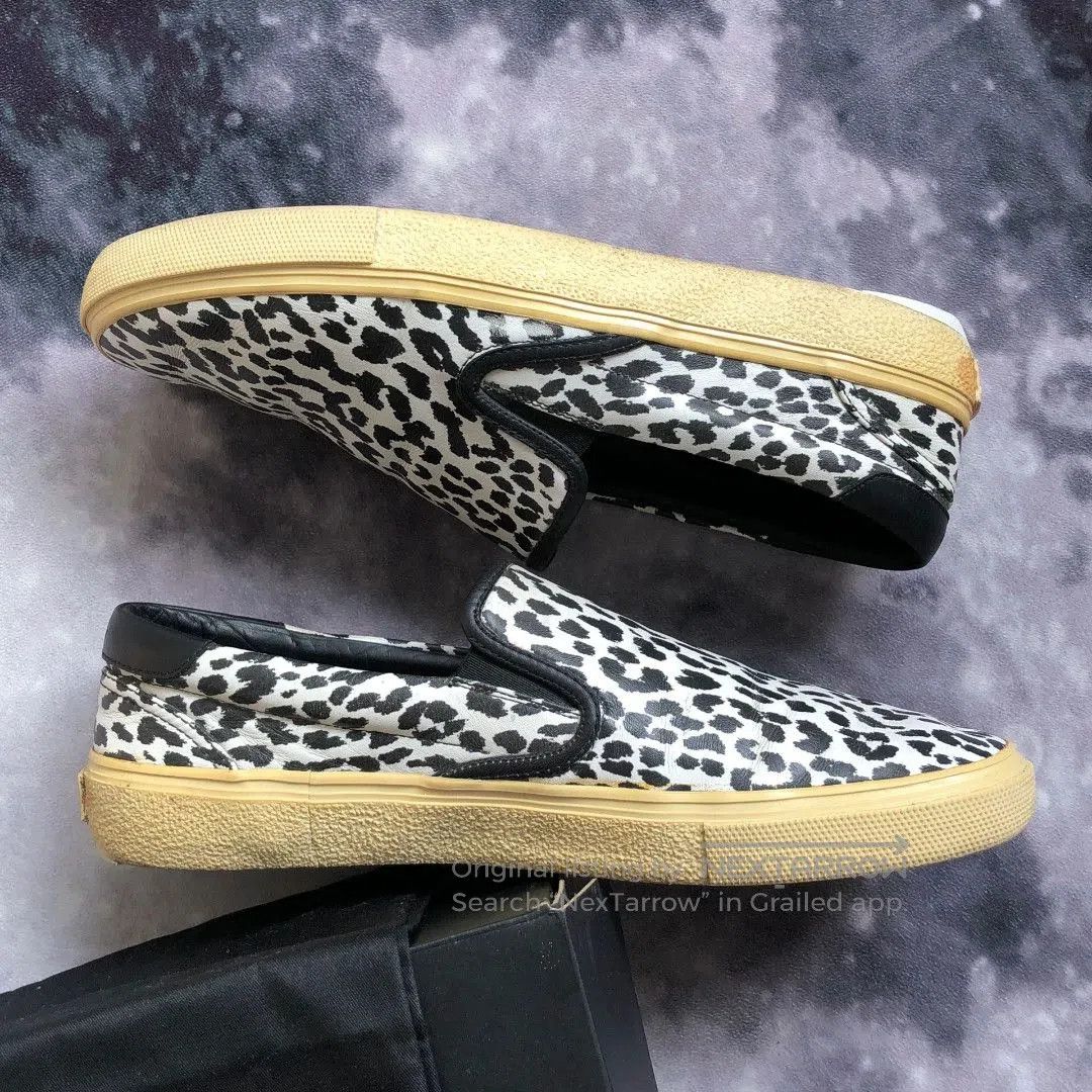Saint Laurent Paris Saint Laurent Babycat White Leopard Slip On. Size US 10 / EU 43 - 5 Thumbnail