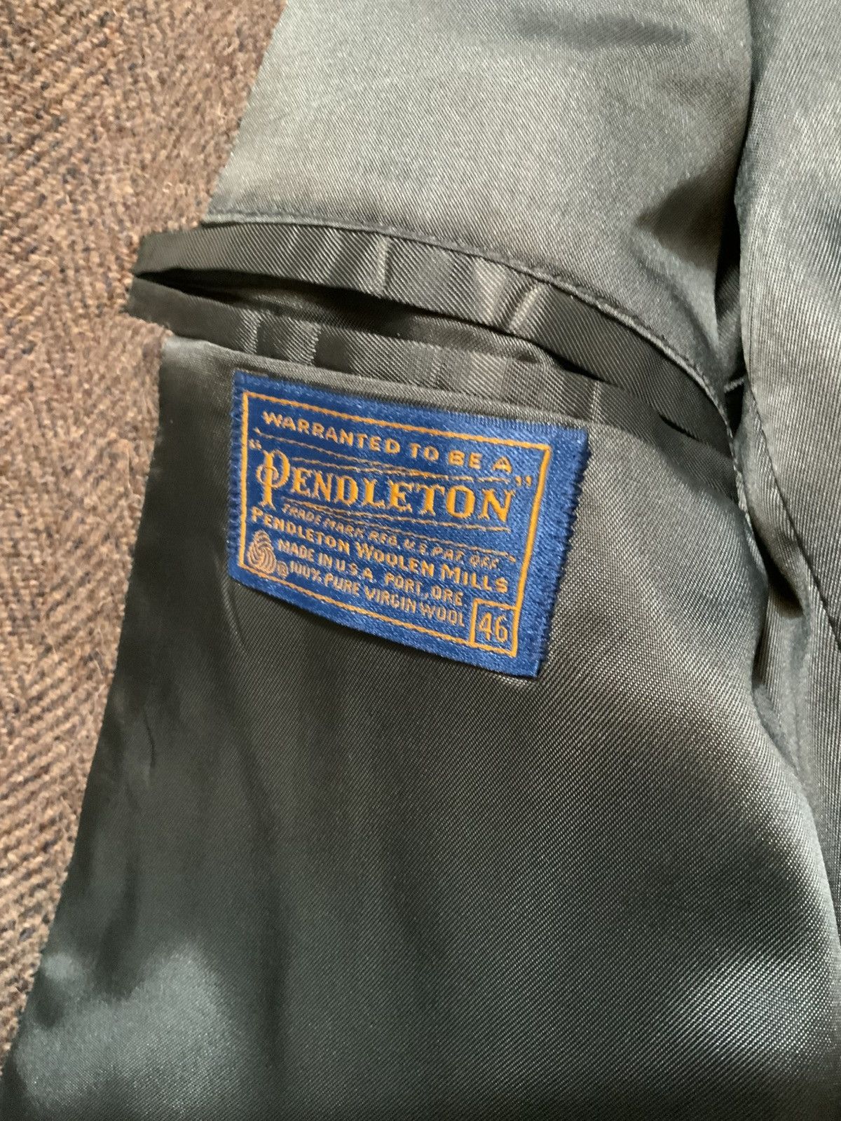 Pendleton × Vintage Pendleton Herringbone Western Wool Country Coat Jacket Size US S / EU 44-46 / 1 - 4 Thumbnail