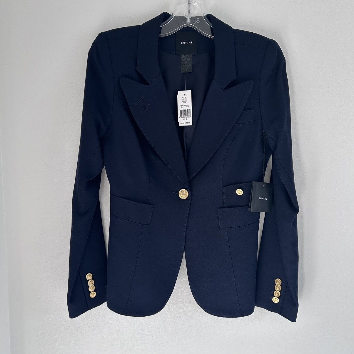 image of NWT Smythe Duchess Blazer Navy Size 6, Women's