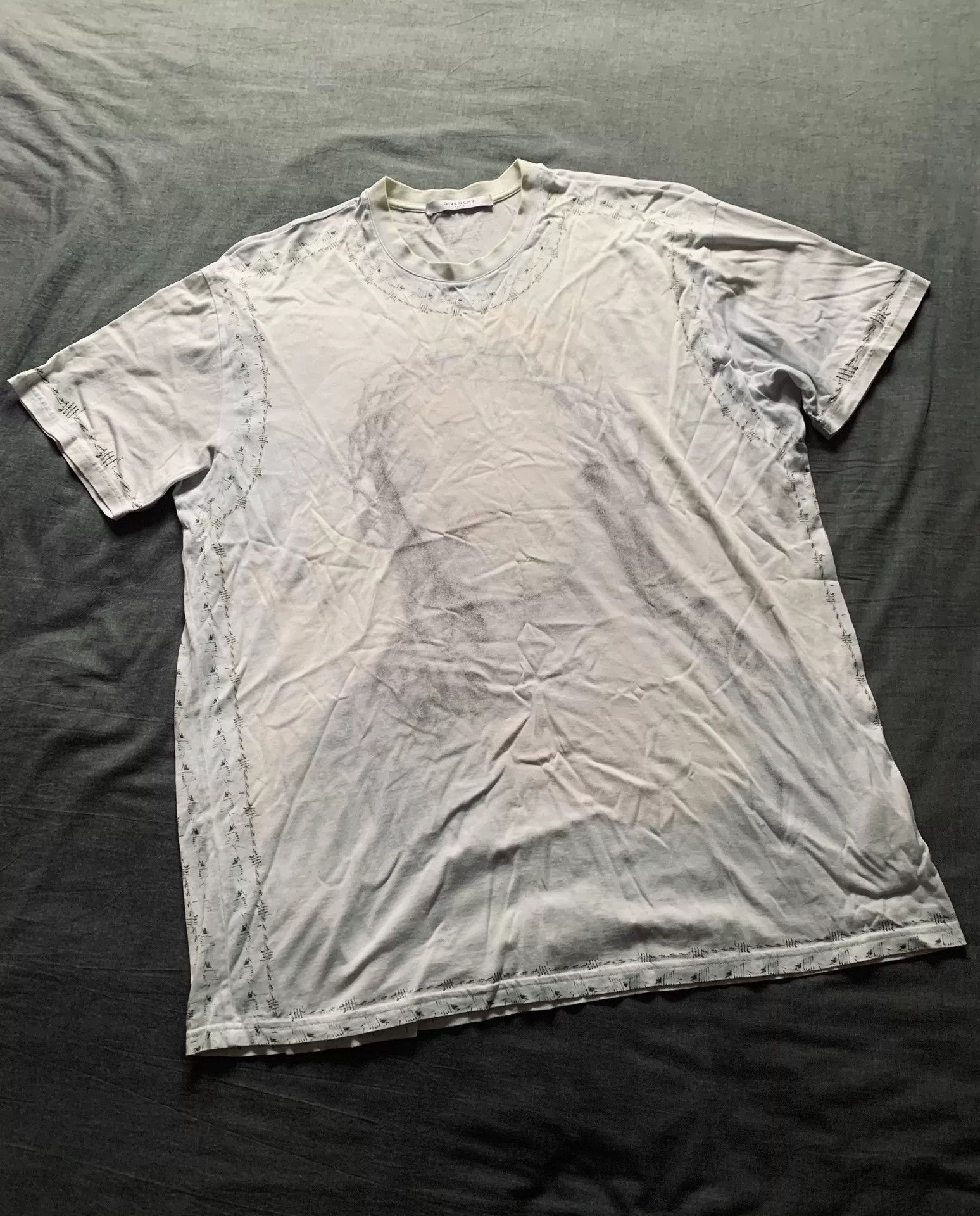 Givenchy Givenchy White Printed Short-Sleeve Tee Size US S / EU 44-46 / 1 - 1 Thumbnail