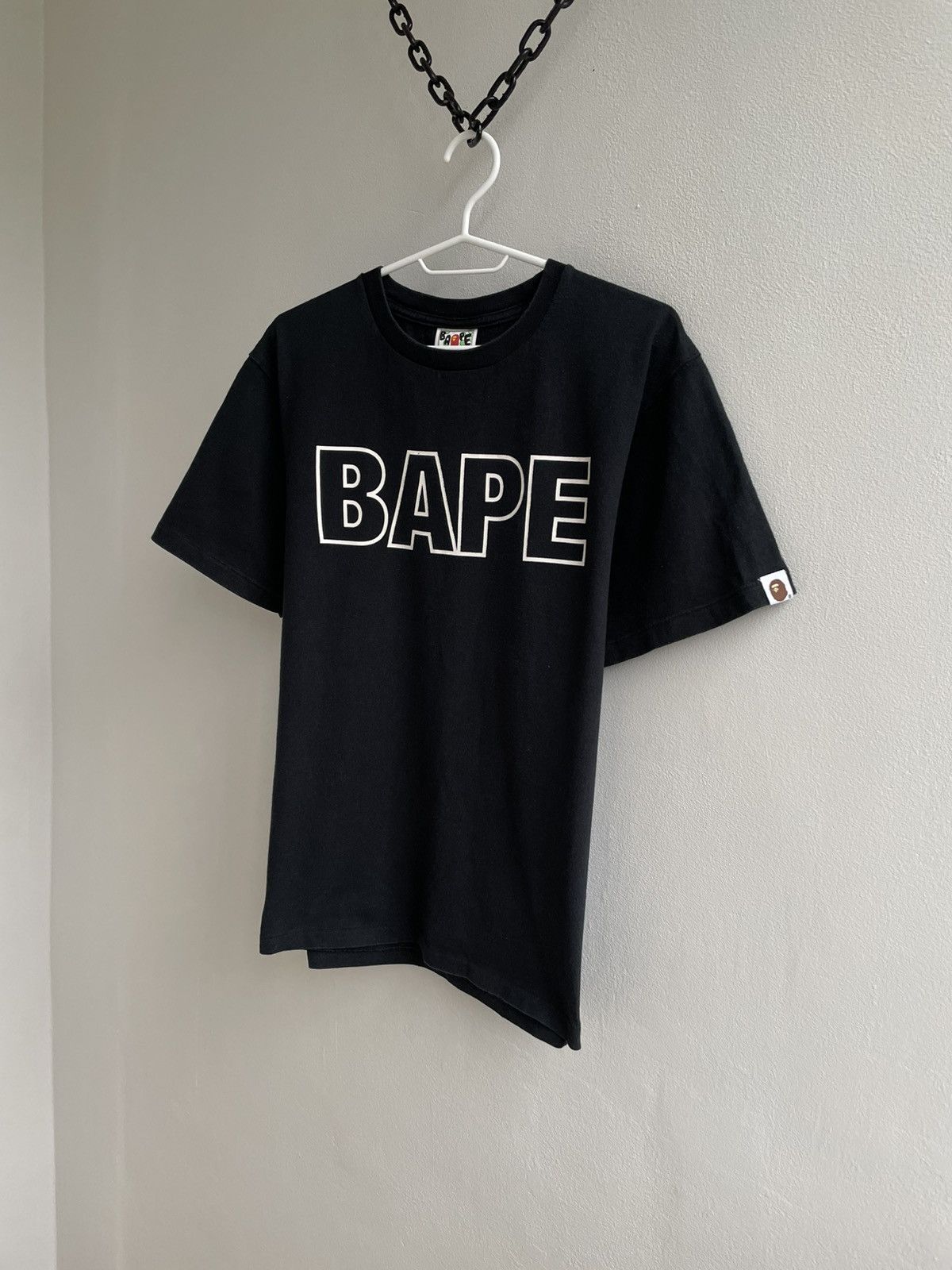 Bape Bape A Bathing Ape Black Big Logo Classic T-shirt Tee Luxury Size US M / EU 48-50 / 2 - 2 Thumbnail