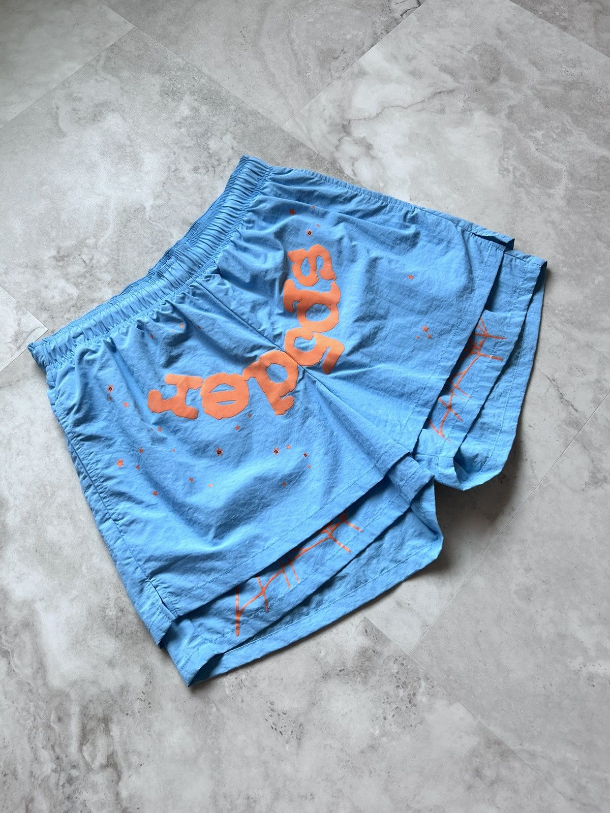 Sp5der Sp5der OG Web Double Layer Short Light Blue Size Medium Size US 32 / EU 48 - 3 Thumbnail