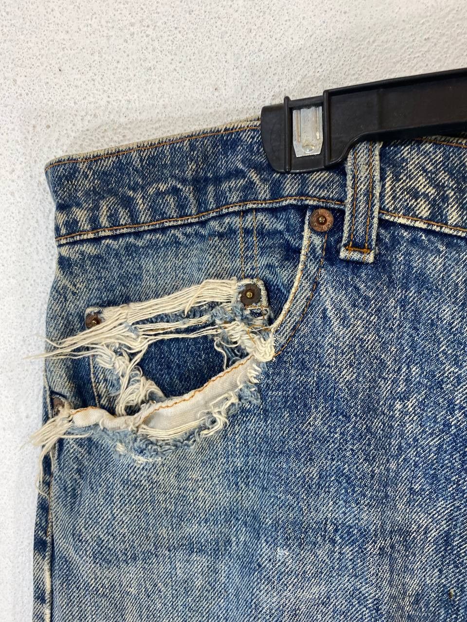 Levi's vintage levis 506 acid wash style distressed denim Size US 38 / EU 54 - 6 Thumbnail