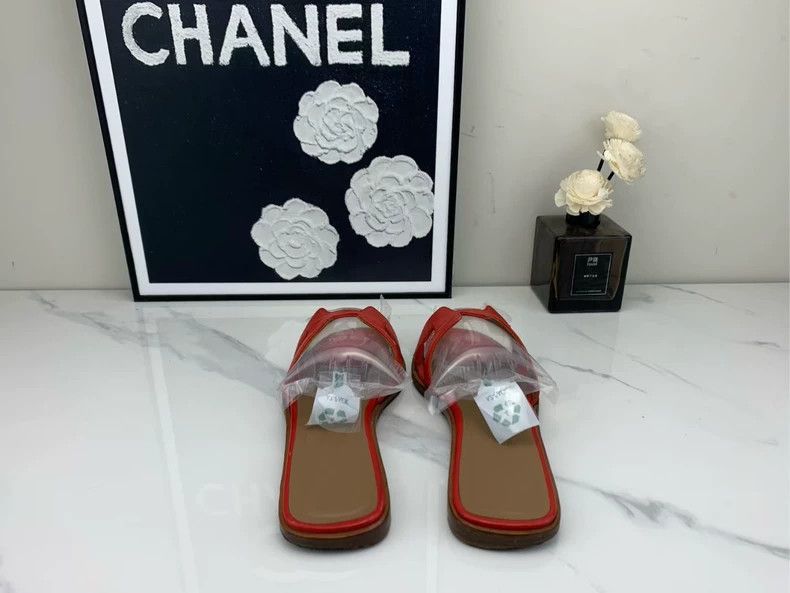 Hermes Hermes Red H Slides Size 35.5-2506 Size US 8 / EU 41 - 3 Thumbnail