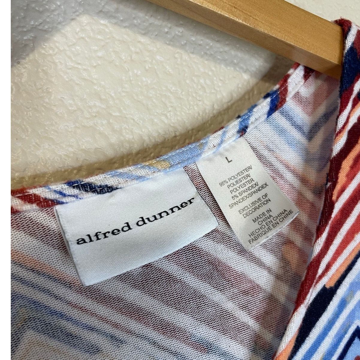 Other Alfred Dunner Boho Zig Zag Multicolor Fringe Blouse Large Size L / US 10 / IT 46 - 5 Thumbnail