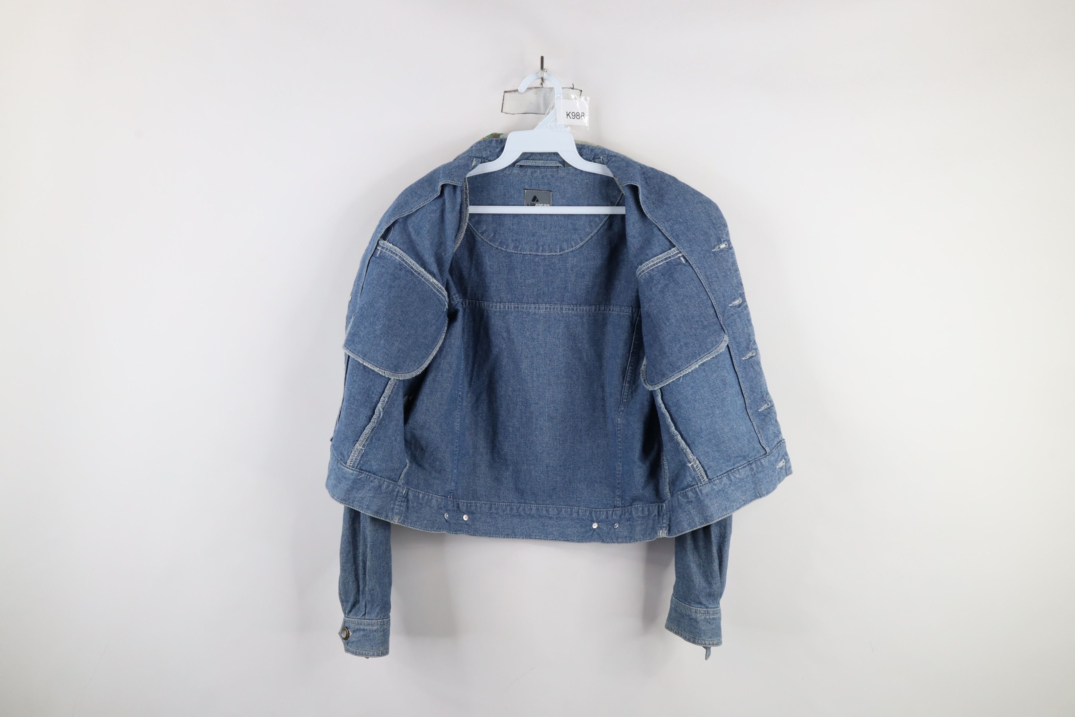 Vintage Vintage 90s Streetwear Flower Chambray Denim Trucker Jacket Size S / US 4 / IT 40 - 9 Thumbnail