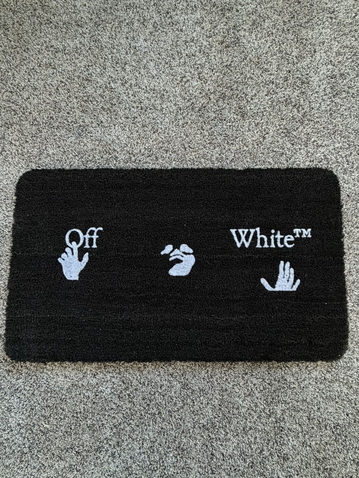 Off-White Off-White Doormat swimming man logo black rare Size ONE SIZE - 7 Thumbnail