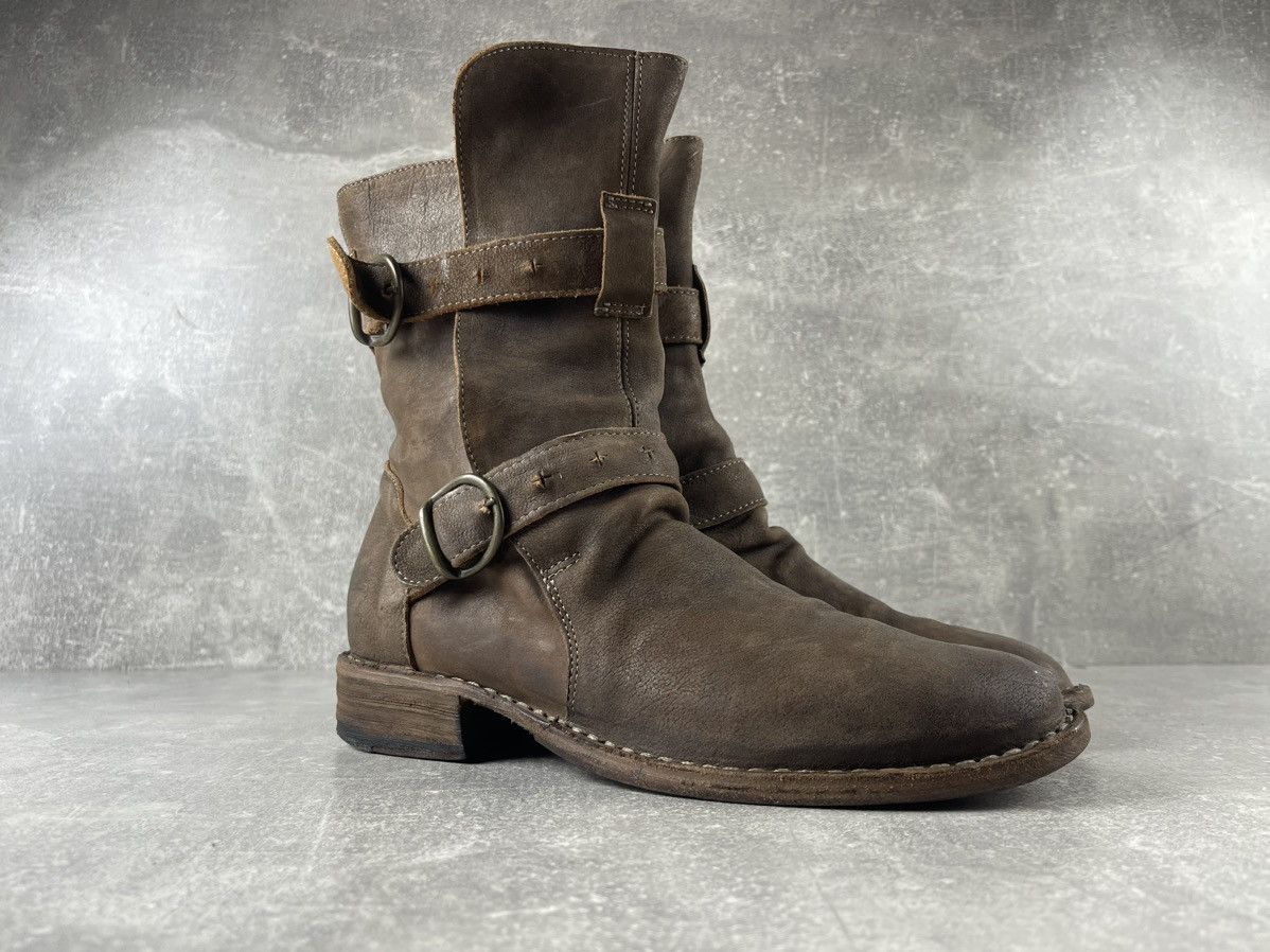 Fiorentini + Baker Fiorentini + Baker Leather Engineer Belted Brown Boots Size US 7 / IT 37 - 2 Thumbnail