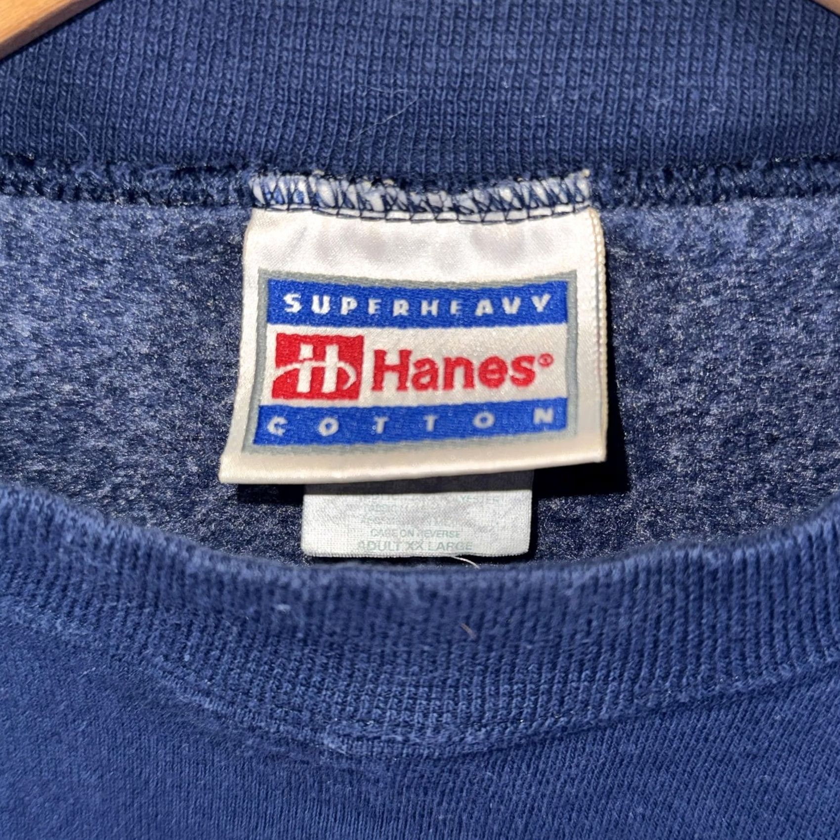 Hanes VINTAGE Hanes Sweatshirt Mens 2XL Navy Blue Crewneck Base Power Softball Club Graphic Size US XXL / EU 58 / 5 - 6 Thumbnail