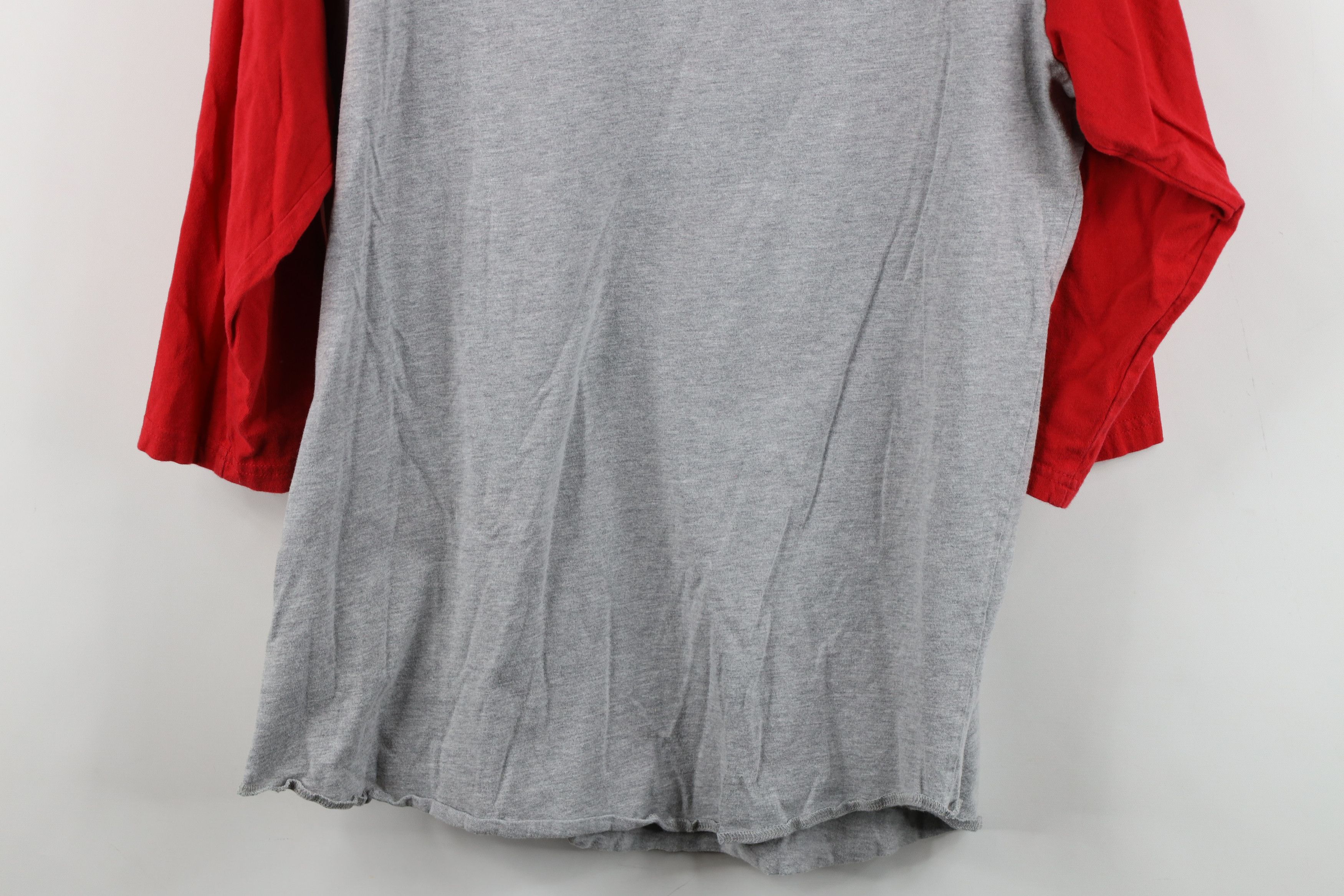 Adidas Vintage Y2K Adidas Block Baseball Raglan T-Shirt Gray Red Size US M / EU 48-50 / 2 - 13 Thumbnail