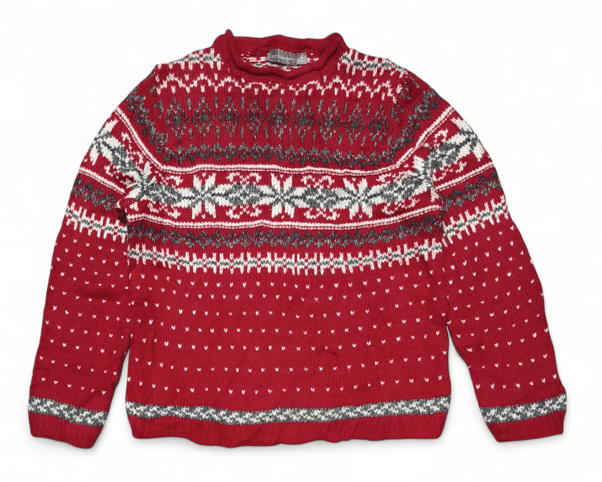Croft & Barrow CROFT & BARROW Ethnic Striped Motifs Knit Cotton Sweater Size US M / EU 48-50 / 2 - 2 Thumbnail