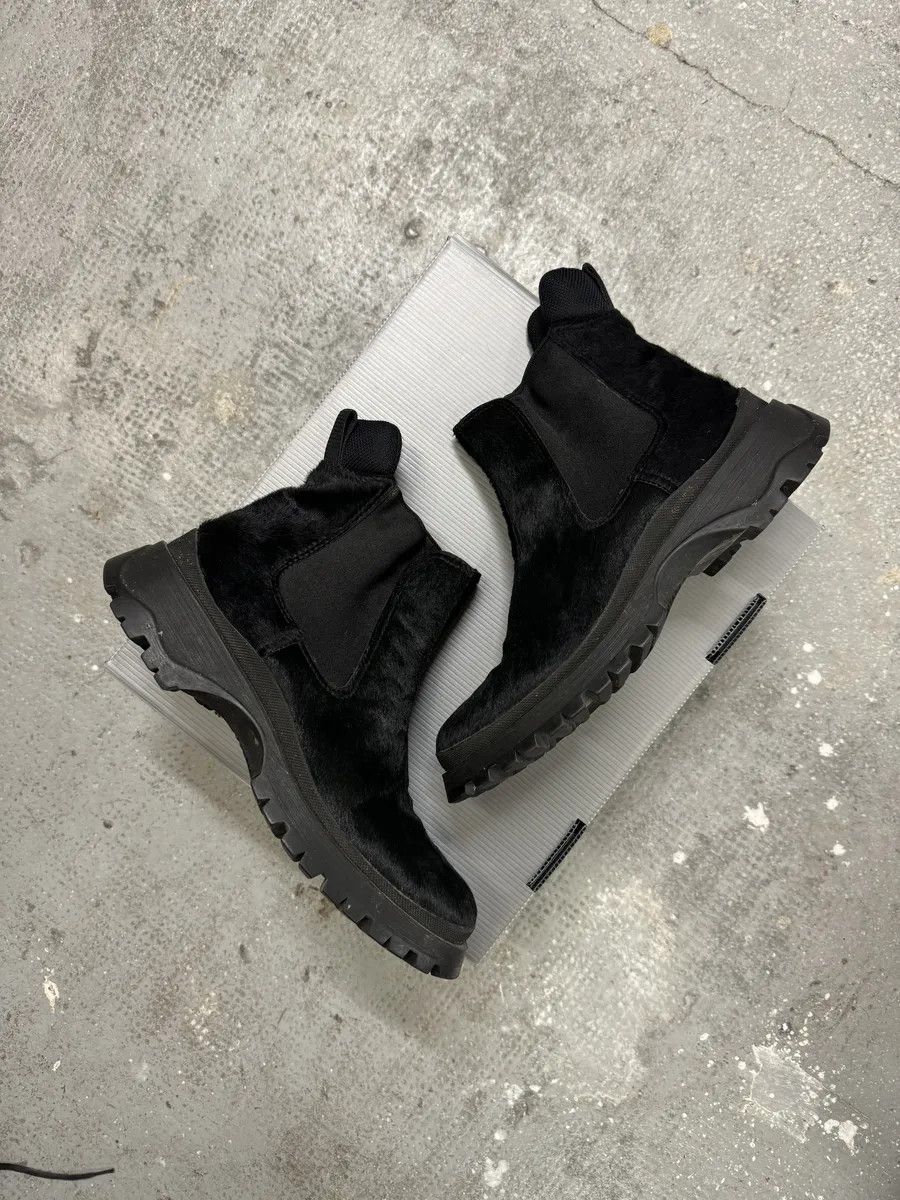 Designer × Prada × Vintage AW1999 Prada Black Pony Hair Leather Vibram Boots Size US 8 / IT 38 - 3 Thumbnail