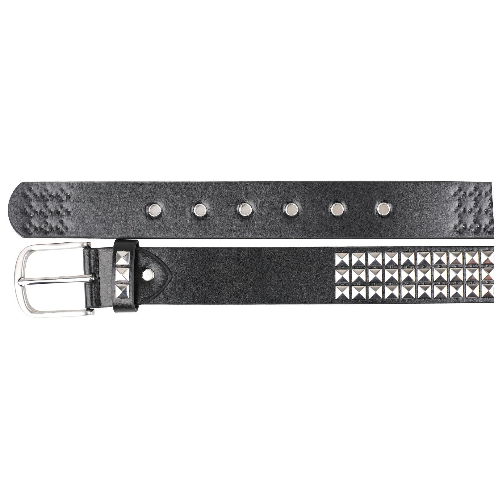 Designer Dark Vintage Belt Riveted Belts Menswear Accessories Size ONE SIZE - 4 Thumbnail