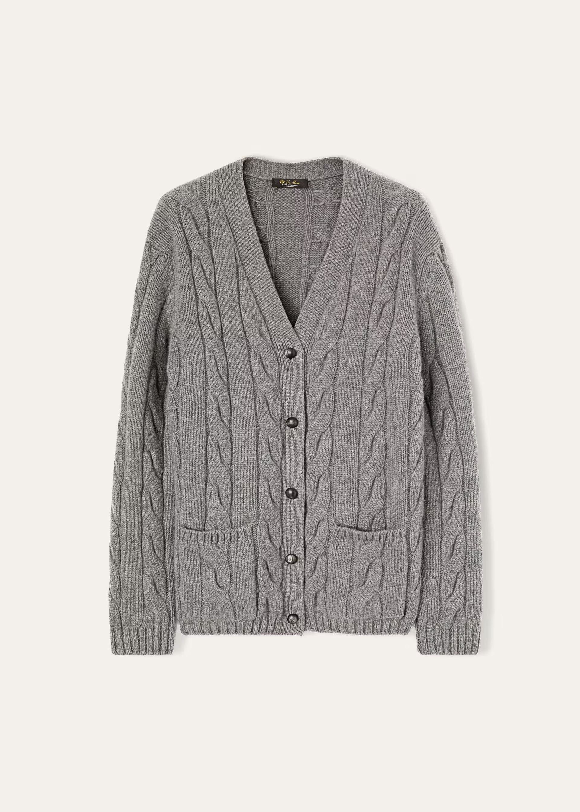 Loro Piana o1srvl11e0824 Napier Cardigan Sweater in Grey Size M / US 6-8 / IT 42-44 - 1 Thumbnail