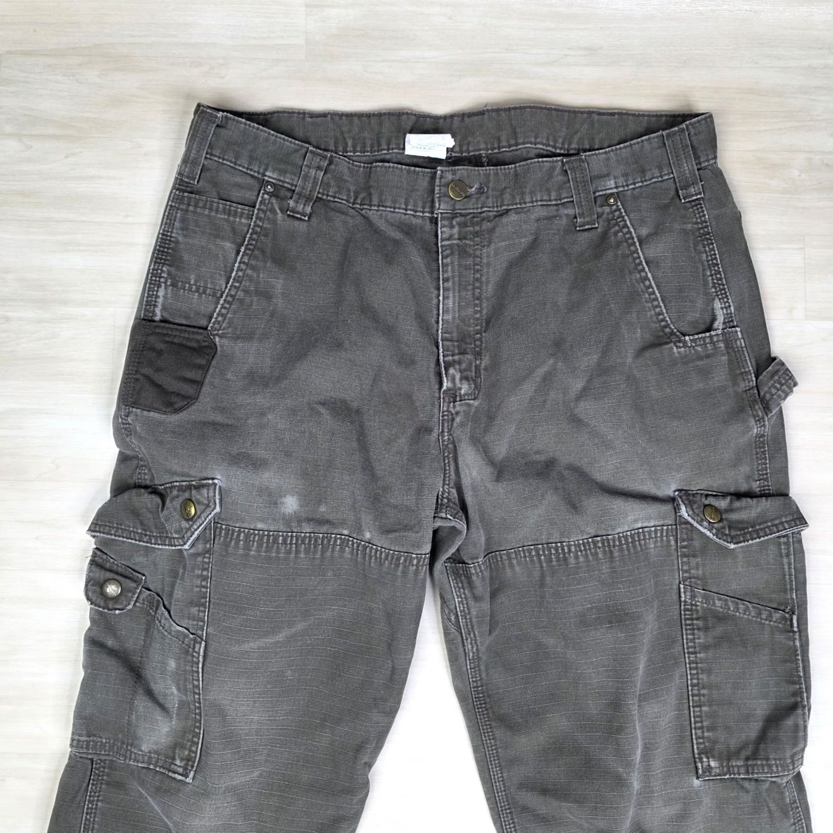 Carhartt Carhartt Cargo Pants Brown Ripstop Canvas Work Utility B342 DFE 38 x 32 Mens Regular Straight Cargo Pocket 5-Pocket Construction Workwear Modern Size US 38 / EU 54 - 3 Thumbnail