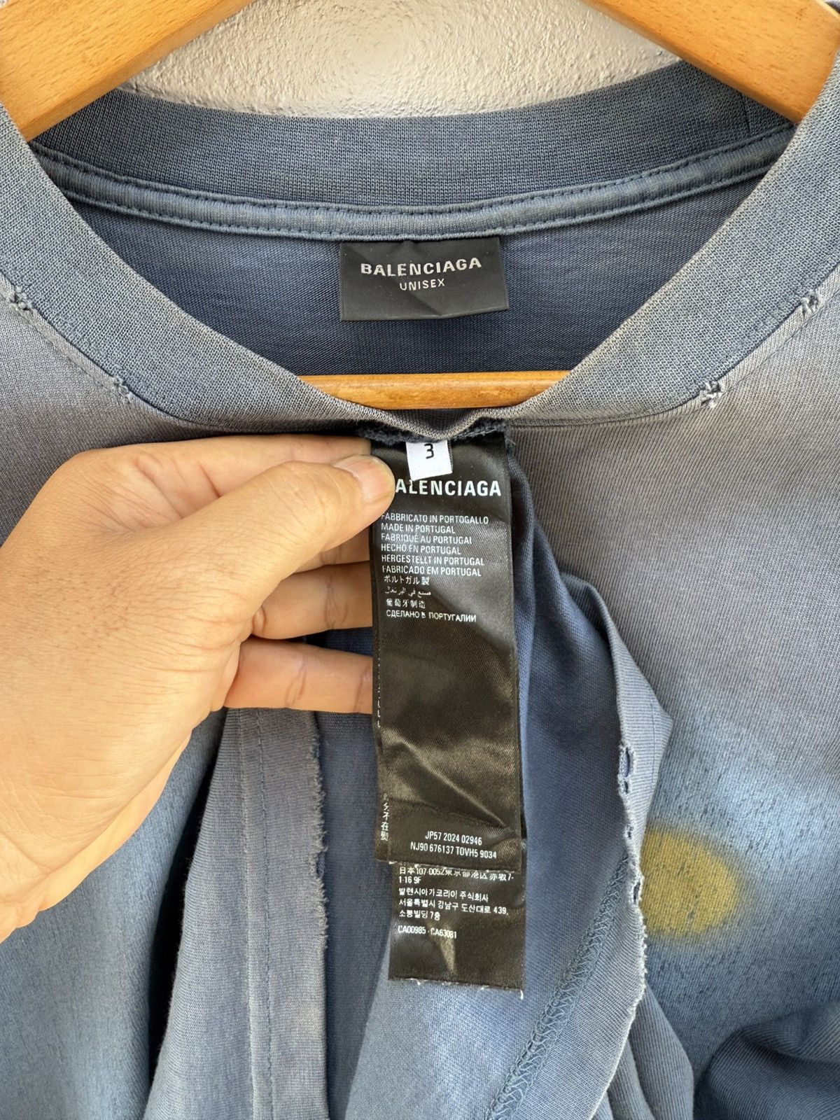 Balenciaga Thrashed design Balenciaga Paris 2024 Oversize Sun Faded Tee Size US XL / EU 56 / 4 - 11 Thumbnail