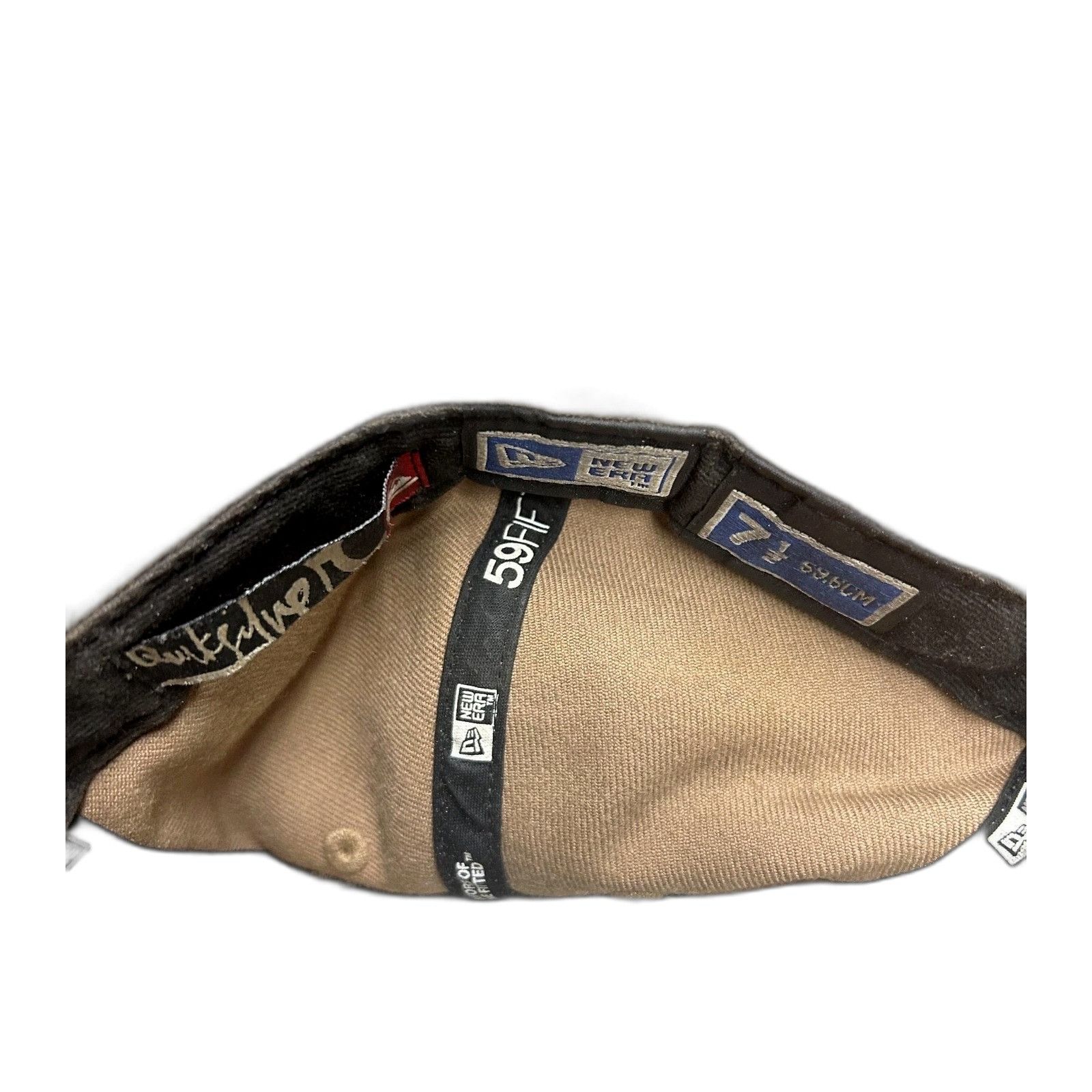 New Era Rare Y2K Quicksilver New Era Brown Faux Leather Hat Camo Size ONE SIZE - 3 Thumbnail