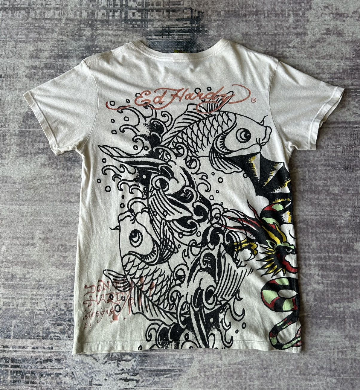 Ed Hardy Y2k Ed Hardy Overprint Snakes Tshirt Size US S / EU 44-46 / 1 - 2 Thumbnail