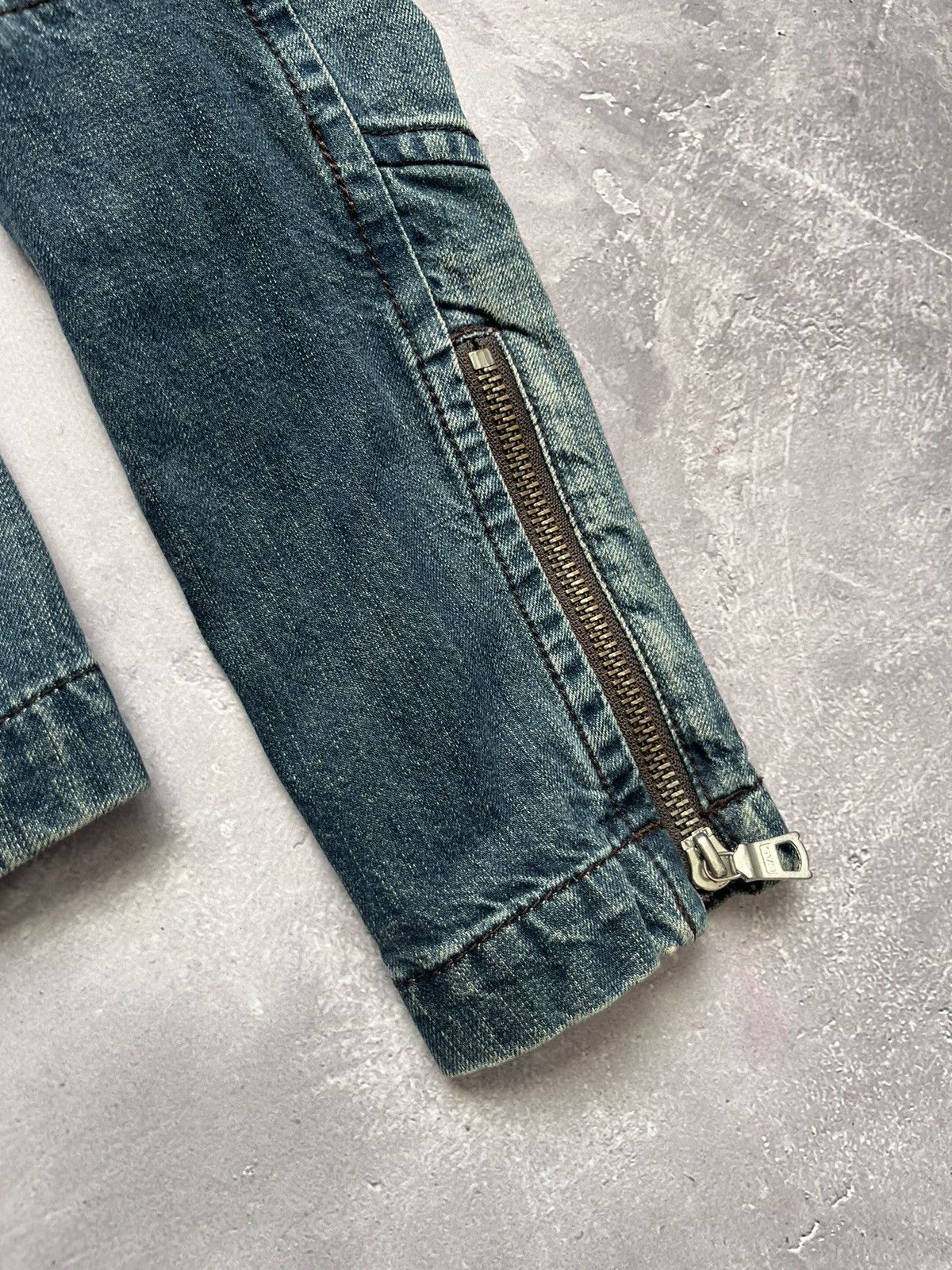 Honda Vintage Honda Racing Biker Gas Denim Jacket Blue Size L / US 10 / IT 46 - 4 Thumbnail