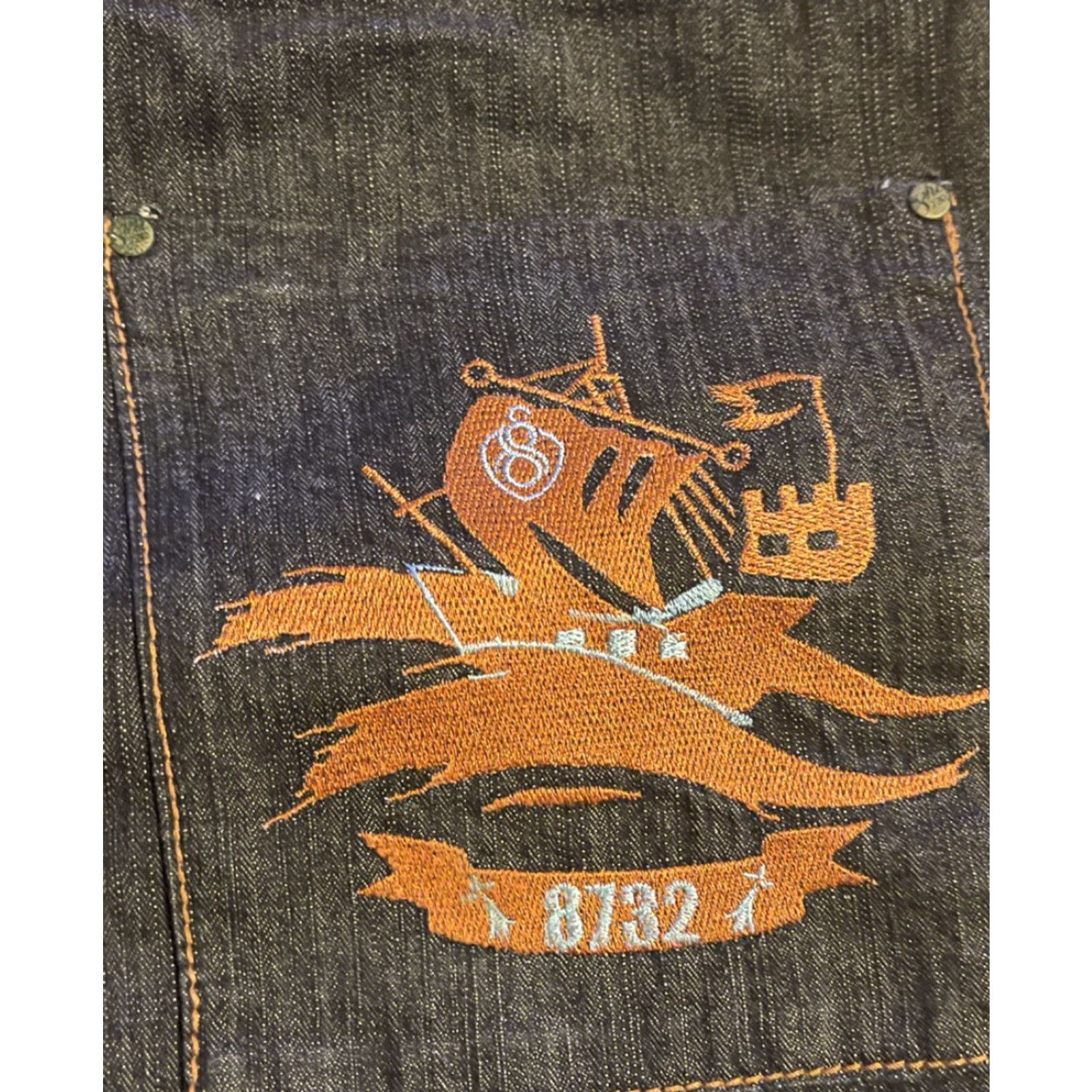 Vintage Eight 732 8732 Mens Shorts Size 38 Hip Hop Baggy Denim Blue Cotton Flat Front Relaxed Pockets Men Regular Baggy Hip Hop Rock Vintage No N/A Size US 38 / EU 54 - 5 Thumbnail