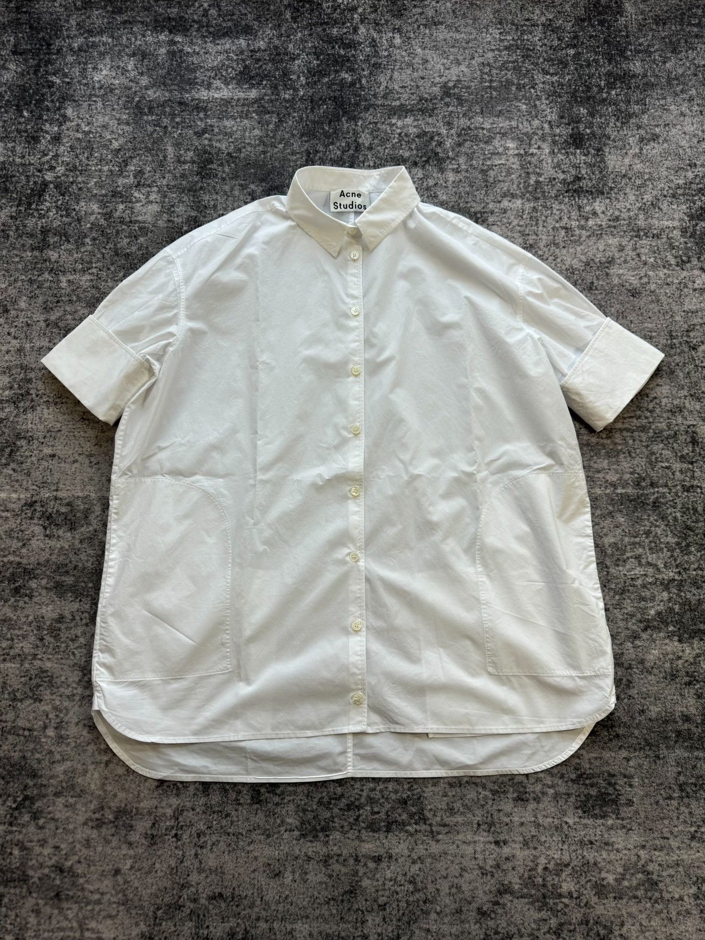 Acne Studios Acne Studios White Pocket Short-Sleeve Shirt Size US M / EU 48-50 / 2 - 1 Thumbnail