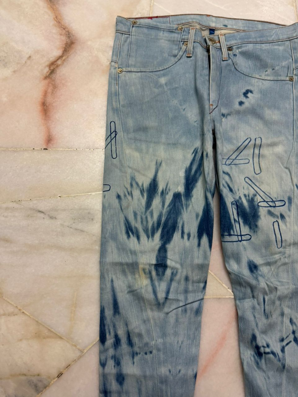 Levi's 💥Insane💥90s Levi’s Engineered Sick Bleach Single R Denim Size US 29 - 4 Thumbnail