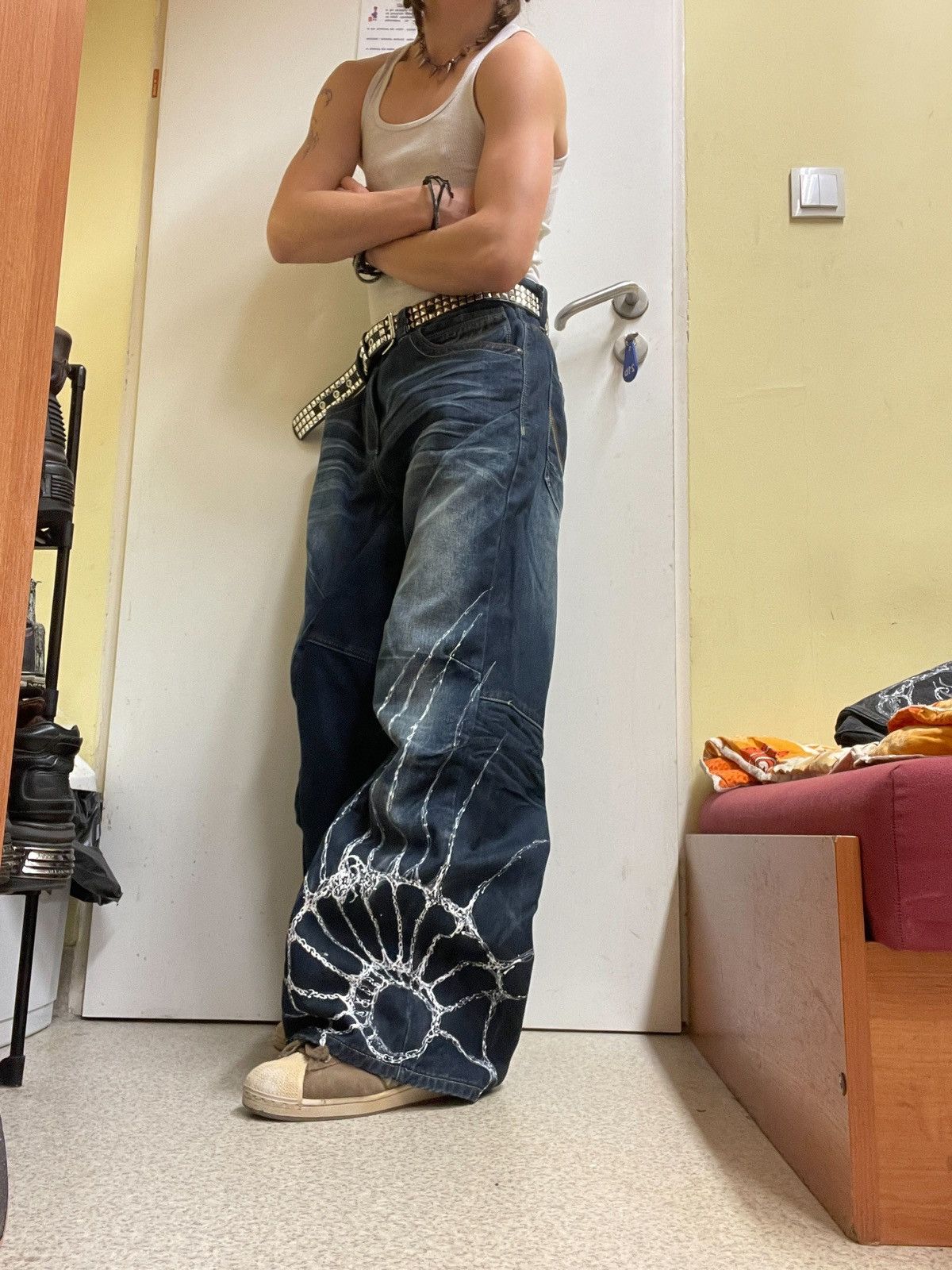 Handmade × Tribal Streetwear × Vintage 💥Tribal Streetwear Baggy Castommade Pants 💥 Size US 37 - 5 Thumbnail