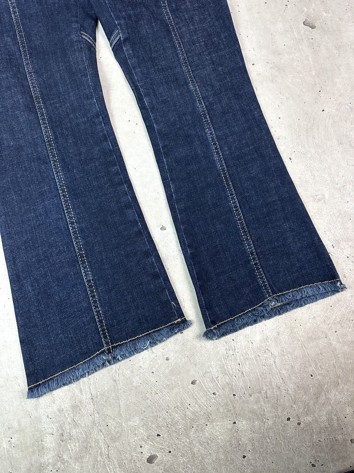 Bogner Sonia Bogner Patterned Strips Zip Pocket Blue Cotton Jeans Size 32" / US 10 / IT 46 - 4 Thumbnail
