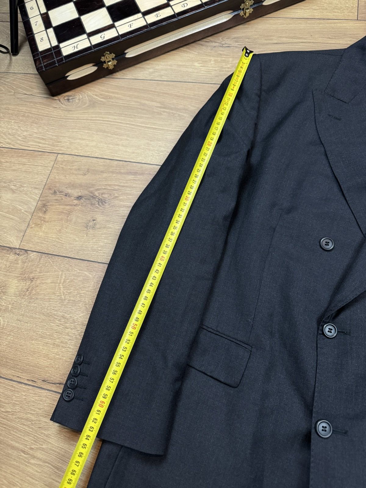 Burberry Vintage wool navy blazer Burberry original luxury item Size 54L - 5 Thumbnail