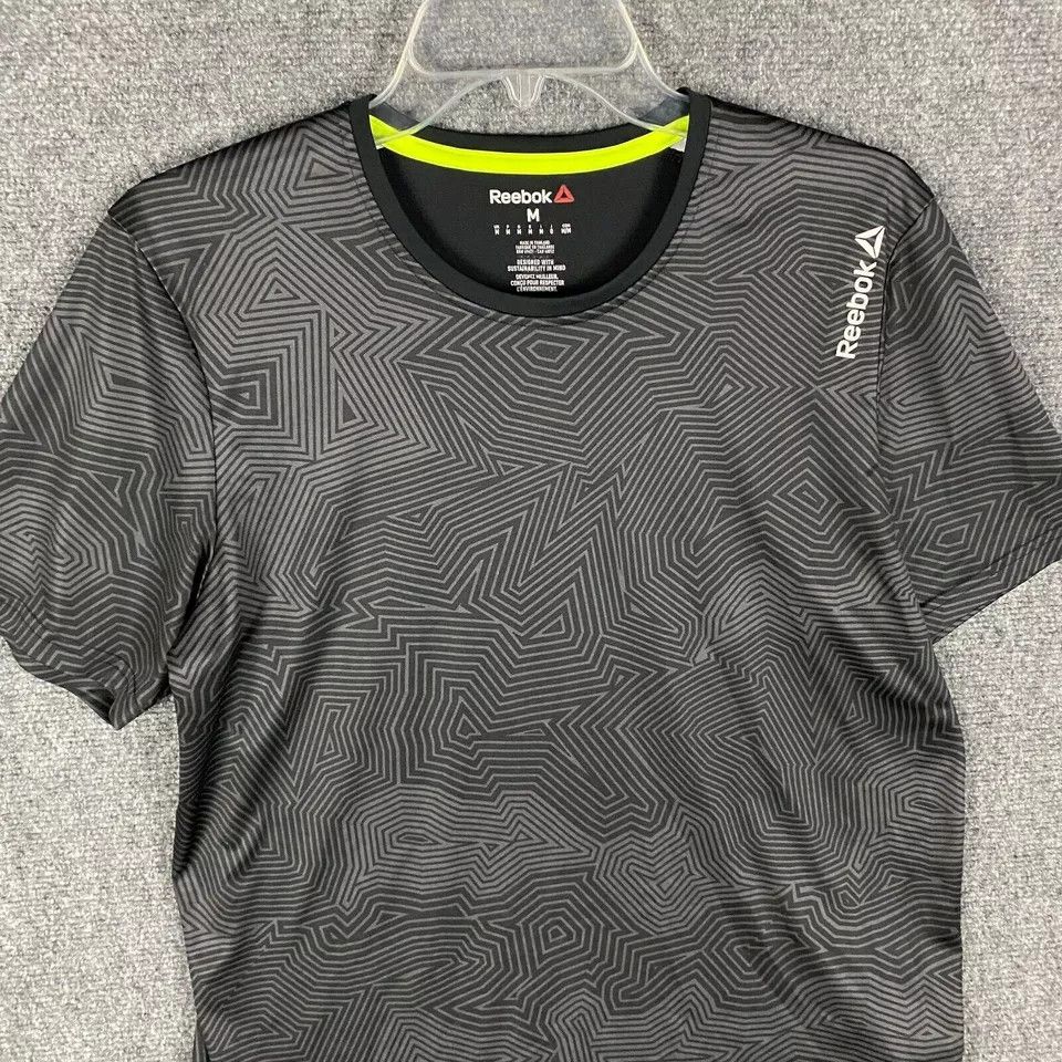 Reebok Reebok T-Shirt Men's Medium Athletic Black 100% Polyester M Size US M / EU 48-50 / 2 - 2 Thumbnail