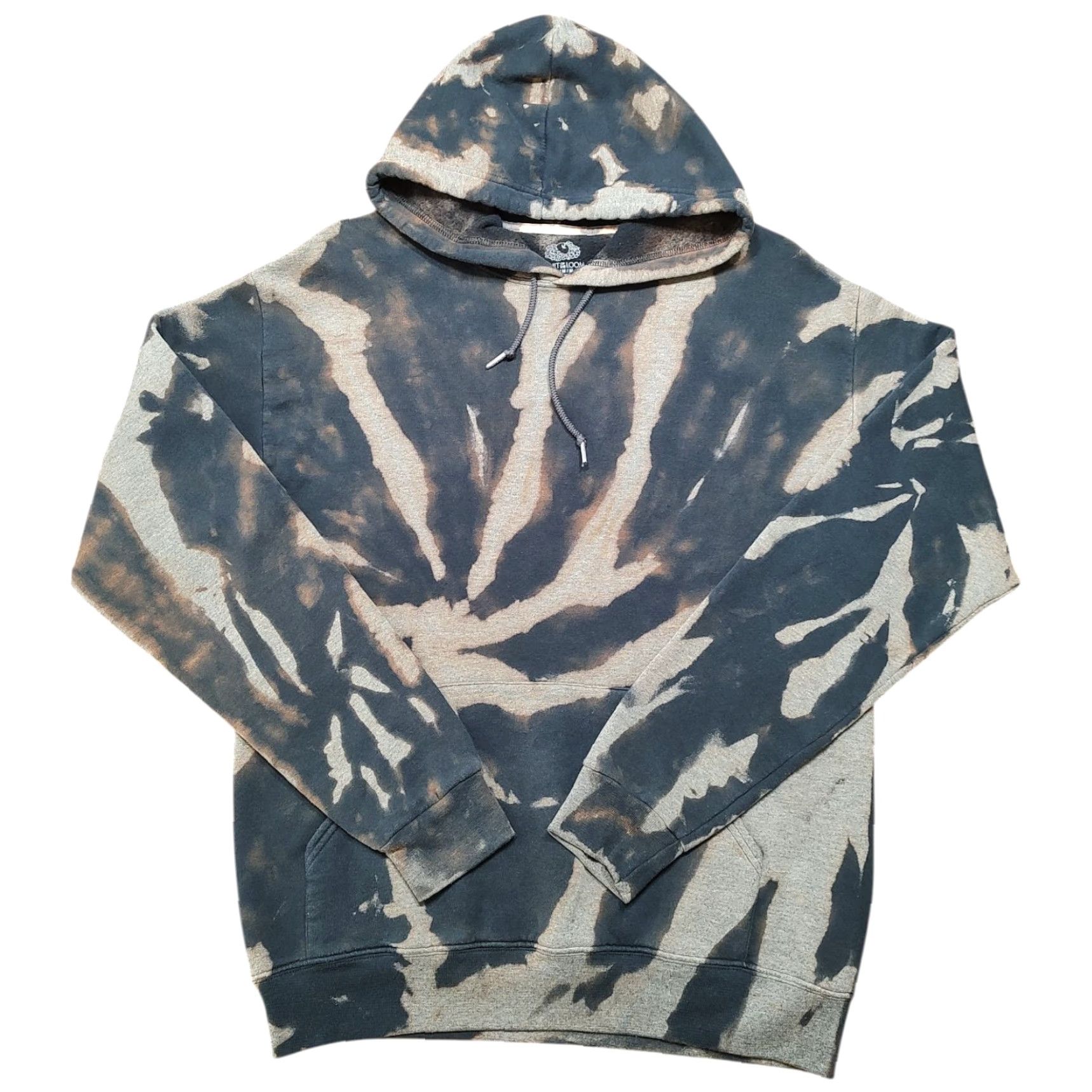 Fruit Of The Loom Tie Dye Swirl Acid Wash Tag Medium Black Hoodie Sweatshirt 1 Of 1 Size US M / EU 48-50 / 2 - 2 Thumbnail
