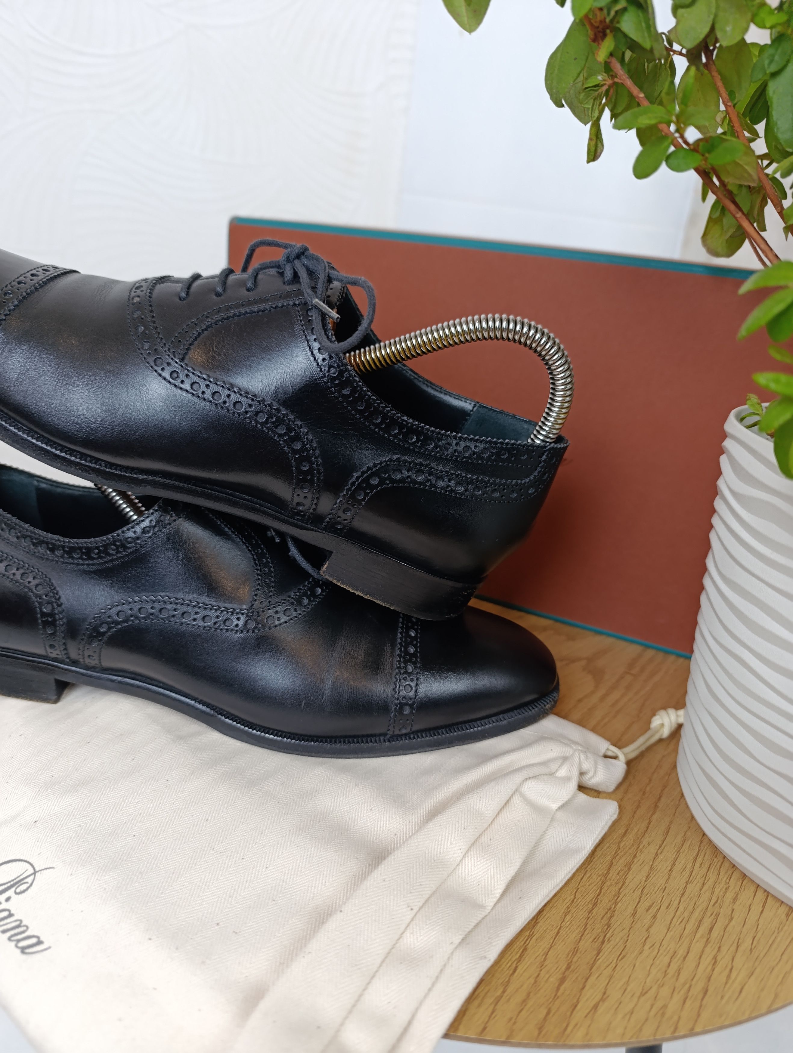 Loro Piana LORO PIANA WOMENS LEATHER OXFORD SHOES BLACK WALK Size US 8.5 / IT 38.5 - 5 Thumbnail