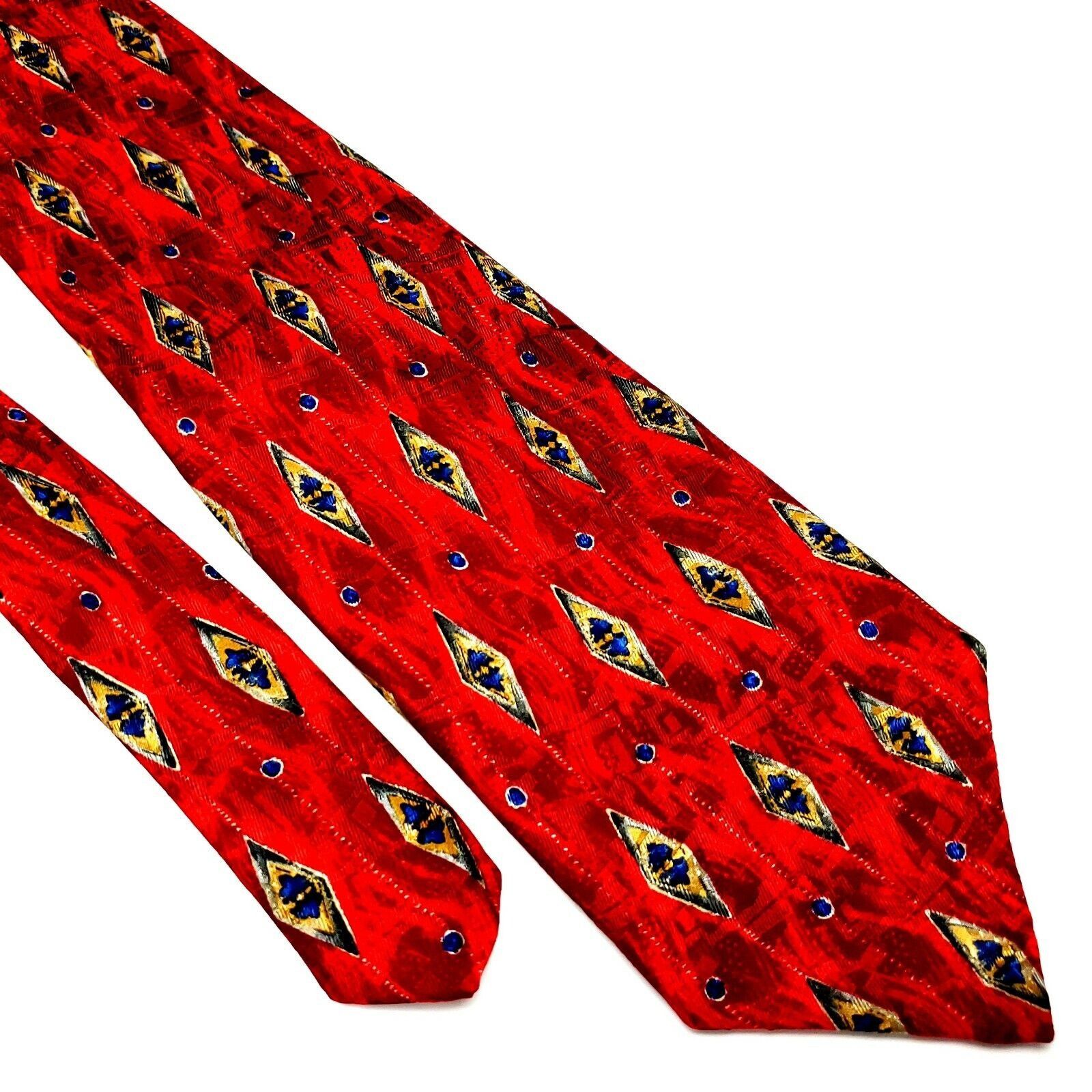 Robert Talbott Robert Talbott Studio Silk Tie Red Abstract Wide Size ONE SIZE - 1 Thumbnail