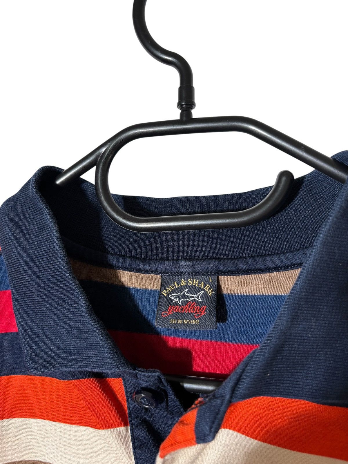 Paul & Shark Paul Shark Rugby Polo Tshirt Striped MultiColor Pocket Logo Size US L / EU 52-54 / 3 - 4 Thumbnail