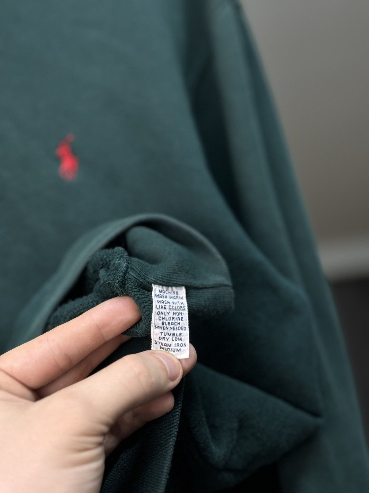 Lauren Ralph Lauren × Polo Ralph Lauren × Vintage Faded Oversized Vintage 90s Small Logo Horse Ralph Hoodie NY Size US M / EU 48-50 / 2 - 10 Thumbnail