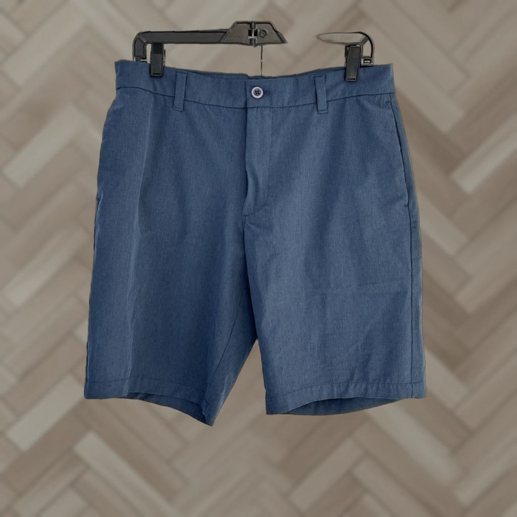 Izod IZOD Men Hybrid Performance Shorts Quick Dry Navy 32 Sz Blue Regular Classic Chino Casual Activewear Mens Size US 32 / EU 48 - 1 Thumbnail