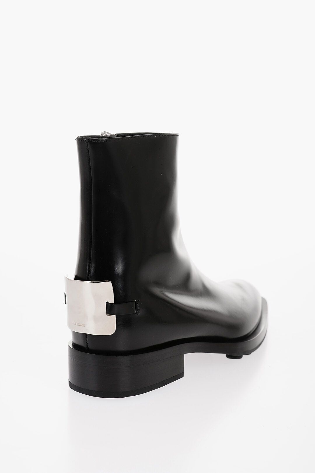 Jil Sander og1mm0625 Brushed Leather Angkor Booties in Black Size US 9 / EU 42 - 3 Thumbnail