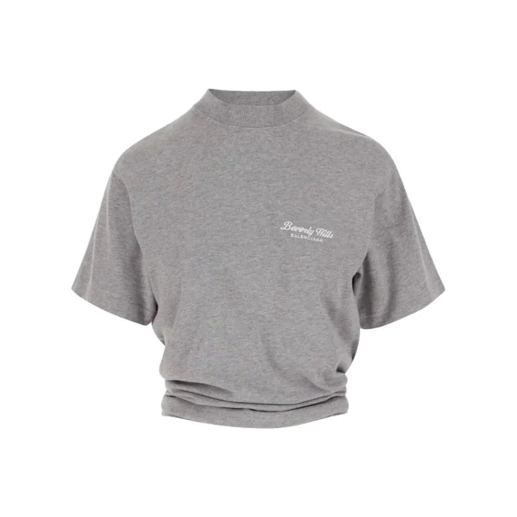 Balenciaga o1tr1nto0526 Beverly Hills Knotted T-Shirt Small Fit in Grey Size M / US 6-8 / IT 42-44 - 1 Thumbnail