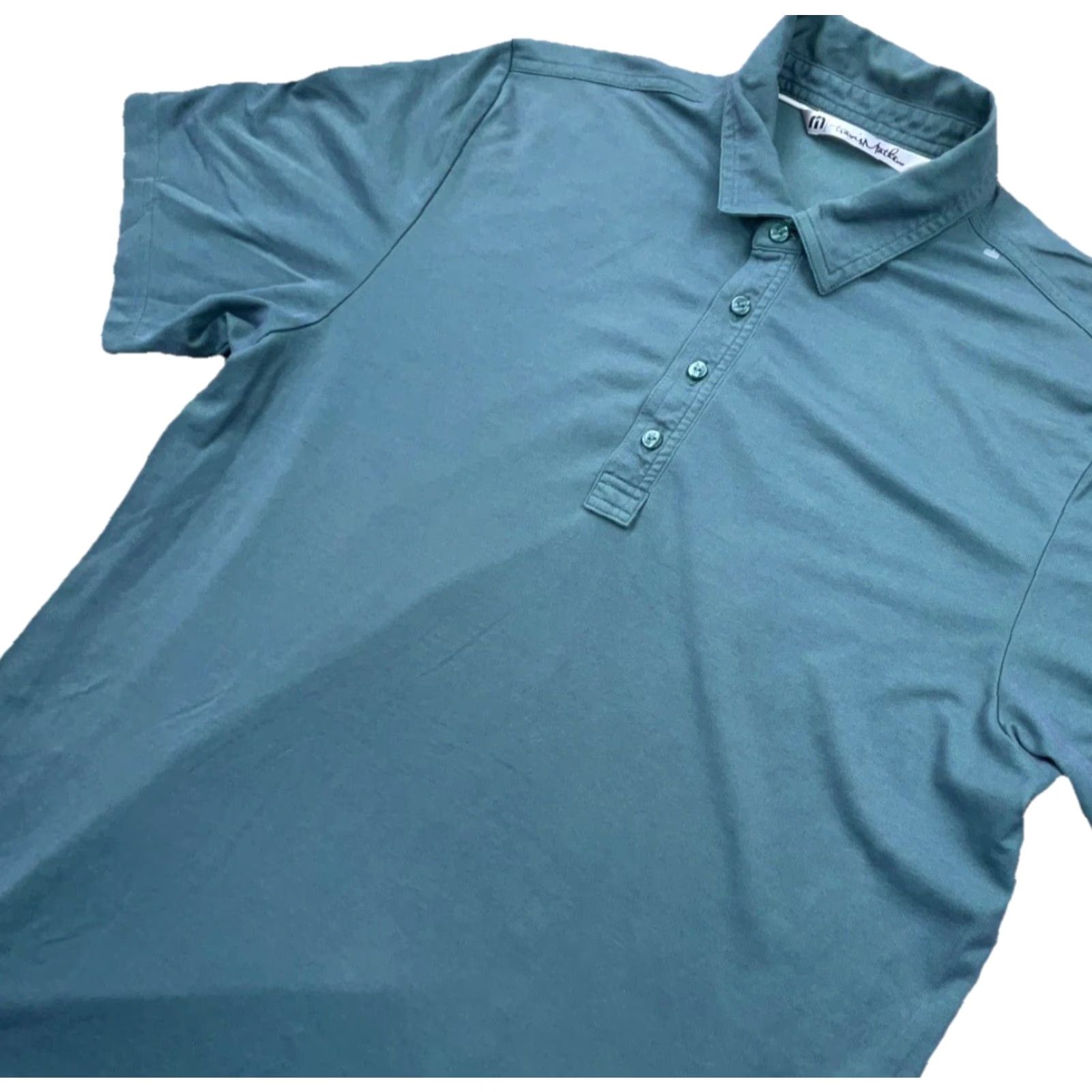 TravisMathew Travis Mathew Polo Shirt Men Large Green Pima Performance Golf Tennis Adult Size US L / EU 52-54 / 3 - 3 Thumbnail