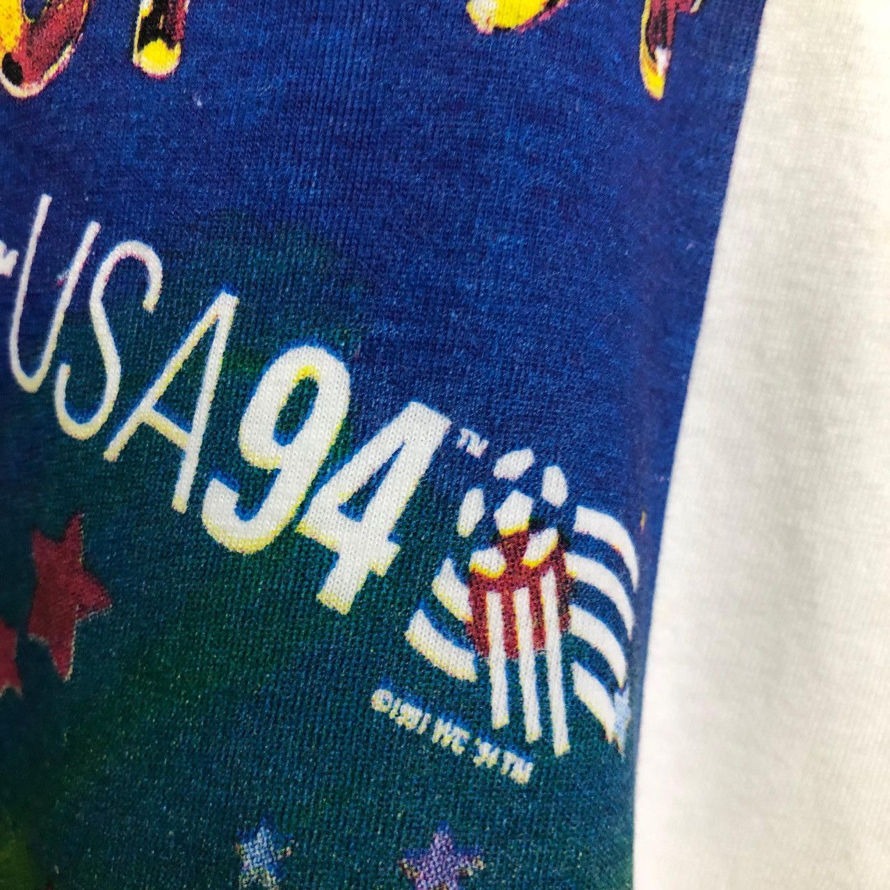 Vintage *Vintage 90s WORLD CUP 94 peter max art painted poster tee Size US L / EU 52-54 / 3 - 4 Thumbnail