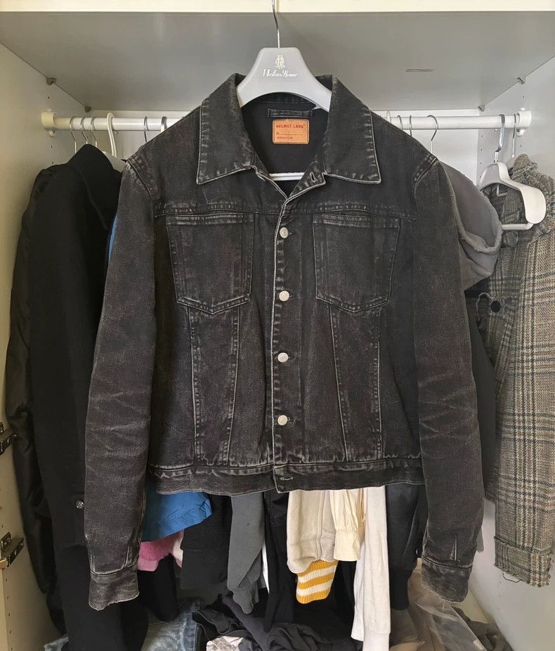 ジャケット・アウター Helmut Lang Fur Collar Wax Denim Jacket helmut lang fur collar denim jacket