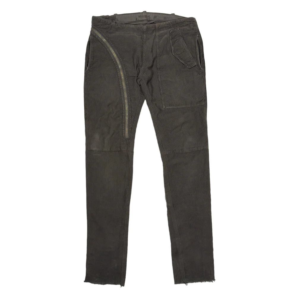 Image of Rick Owens Corduroy Double Layer Aircuts in Army Green, Men's (Size 30)