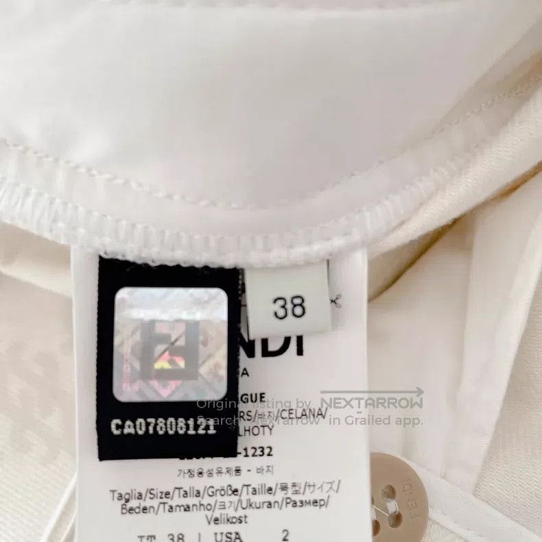 Fendi Fendi White Printed Shorts Size 42" / US 20 - 6 Thumbnail