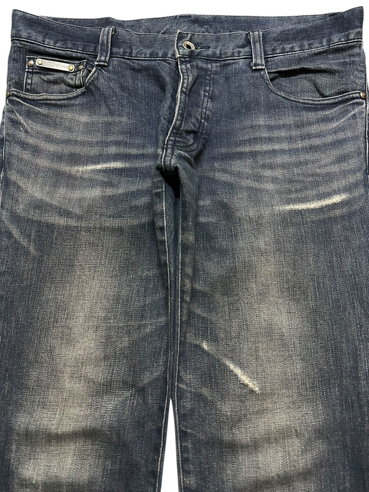 5351 POUR LES HOMMES Vintage Japan 5351 Pour Les Homme Fade Wash Bootcut Wide Leg Size US 33 - 3 Thumbnail