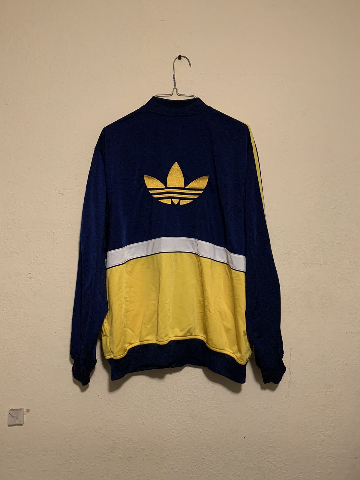 Adidas × Vintage Blue/Yellow Adidas Sweater Size US M / EU 48-50 / 2 - 5 Thumbnail