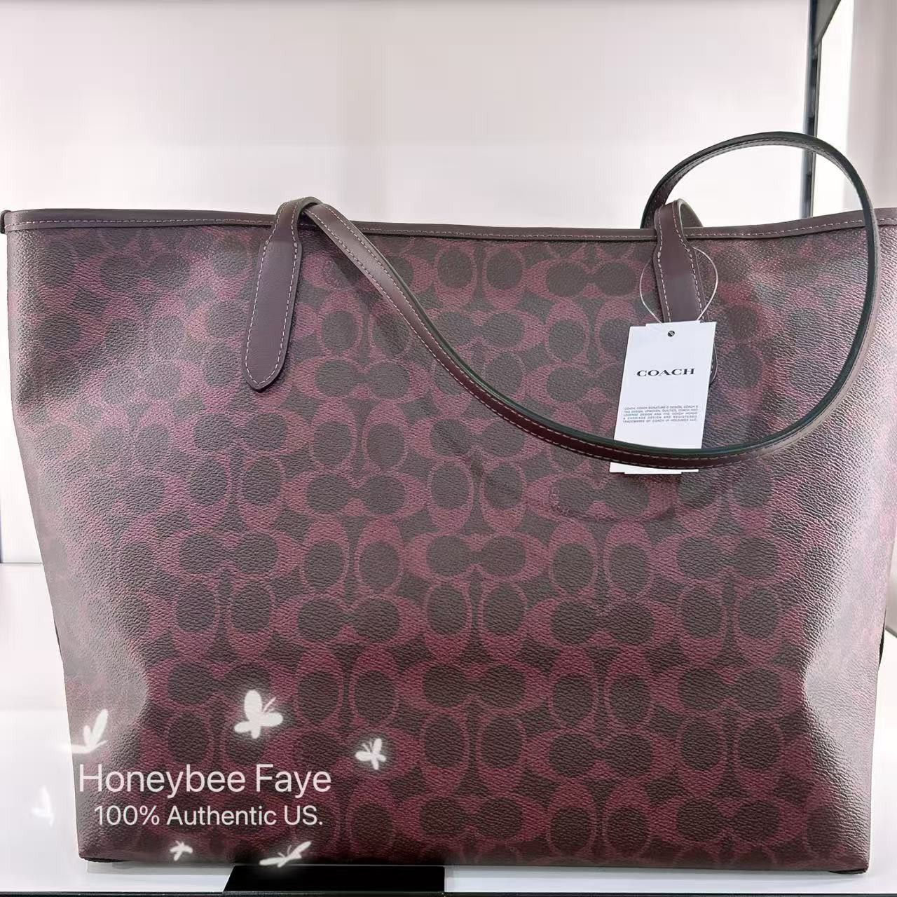 Coach City Tote Bag In Signature Canvas CV976 Size ONE SIZE - 3 Thumbnail